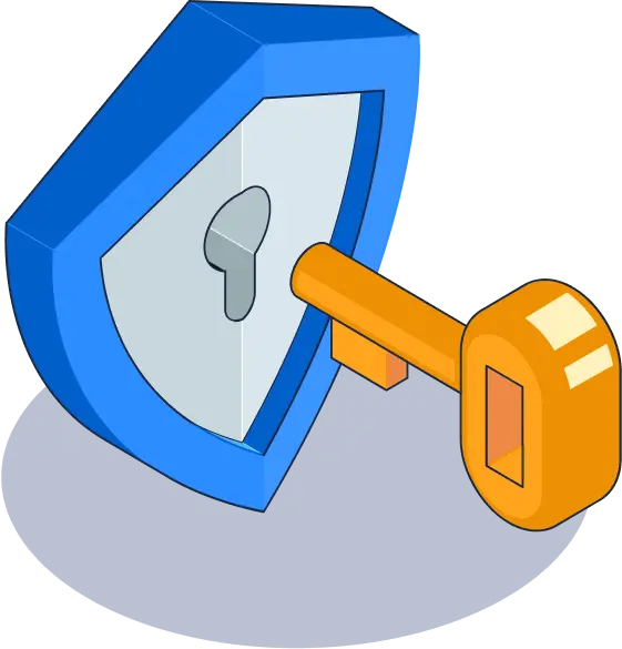 VIPINON VPN security illustration showing encrypted connection and data protection features