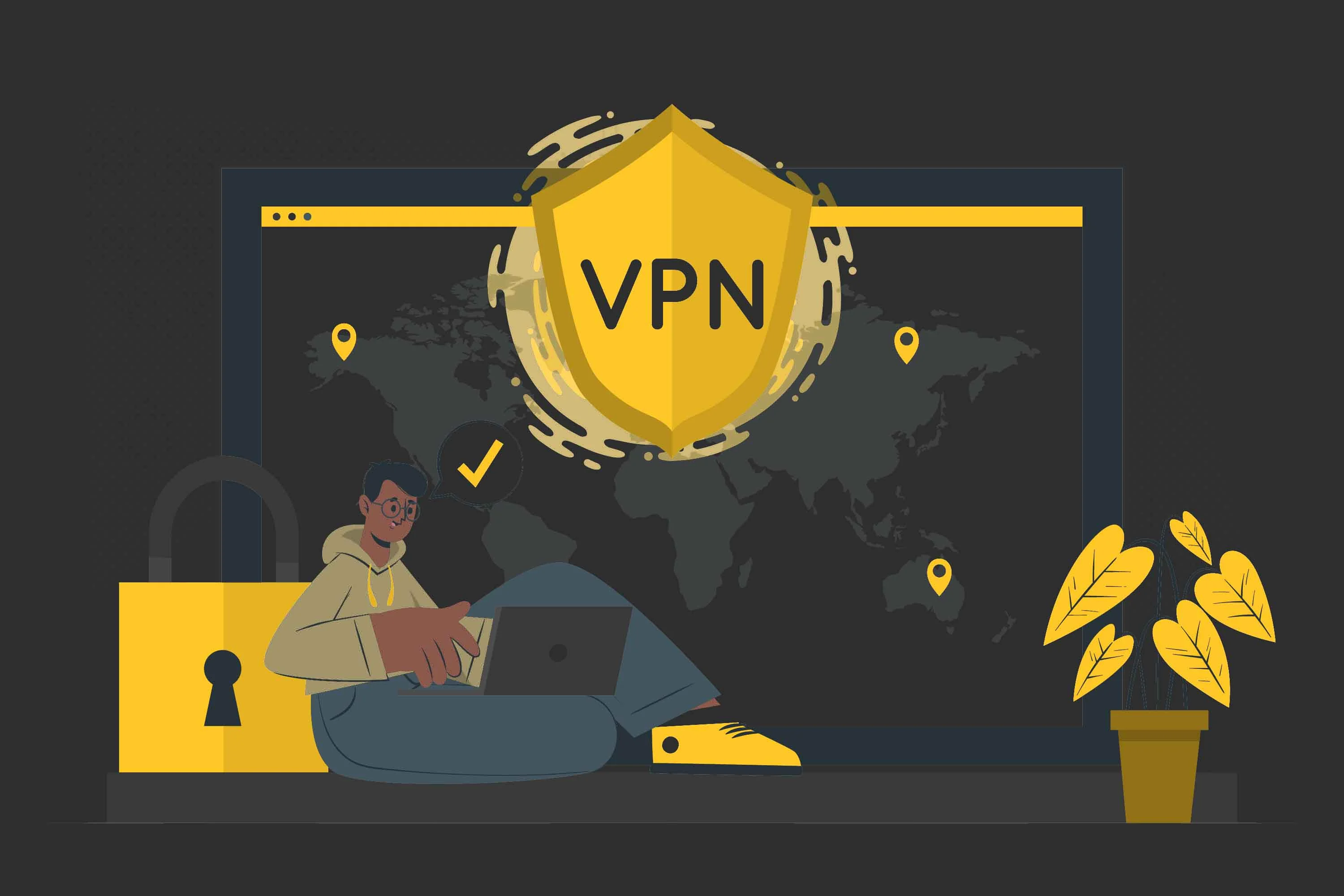 Illustration for article: Who Needs a VPN App? - VPN development guide by VIPINON